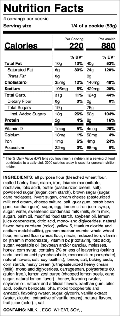 LemonCheesecake_nutritionFacts